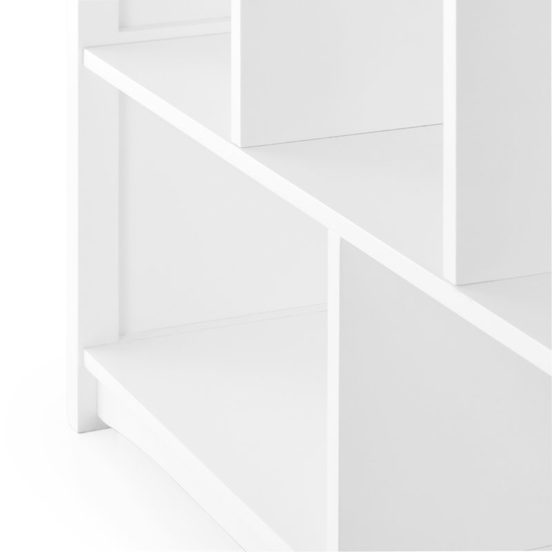 Classic White Adjustable Kids Bookshelf with Cubes