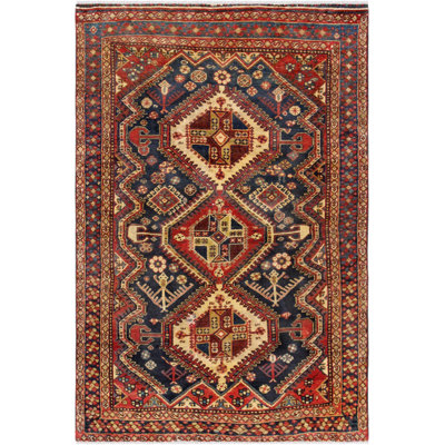 Isabelline Qashgaie Small Area Rugs For Bedroom - 4'1" X 6'4"