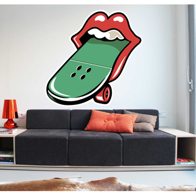 Skateboard Mouth New Skateboard Sticker Wall Decal Skateboard, Skateboard Sticker, Skateboard Wall Decal Lips Decal Sticker - GD746
