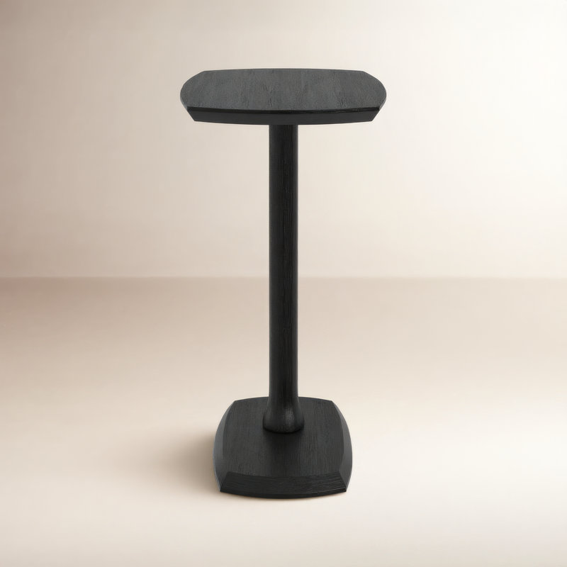 Hannabel Solid Wood End Table, Black
