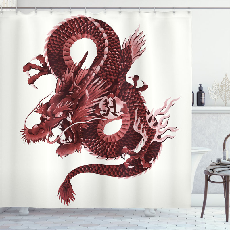 Shower Curtain with Hooks Included, 70" H x 69" W