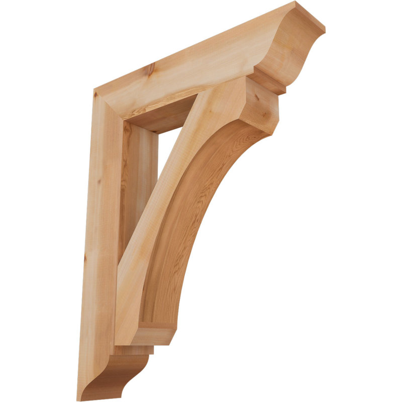 Support en bois rustique traditionnel BKTLEC01, Cèdre rouge de l'Ouest (lisse), H 38 po x l 5,5 po x P 30 po
