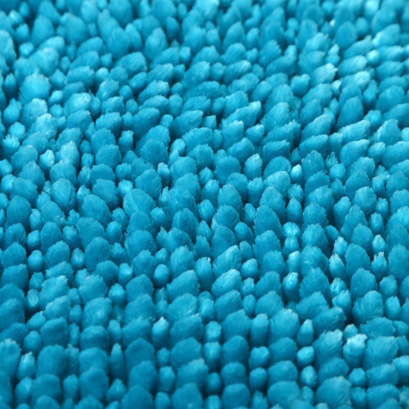 Margot Velvet Chenille Bobble Bath Mat, Turquoise