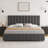 Bed Frame with 4 Storage Drawers, Linen Upholstered Platform Bed with Strong Wood Slats, No Box Spring Needed, Easy Assembly, Noise Free-1068260025-1068260027