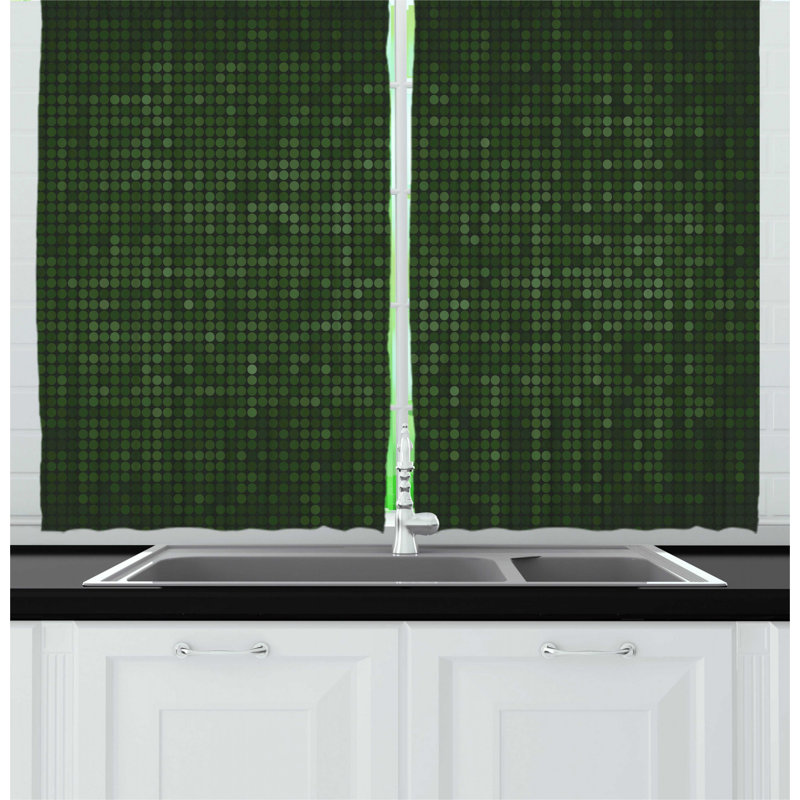 Polka Dots Tailored Kitchen Curtain