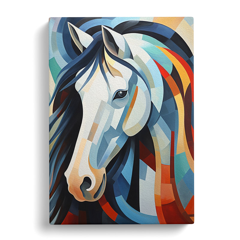 Shire Horse Cubism - Wrapped Canvas, 60cm H x 40cm W x 3cm D