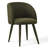 35" Modern Round Pedestal Dining Table Set With 2 Upholstered Arm Dining Chairs-1967498840