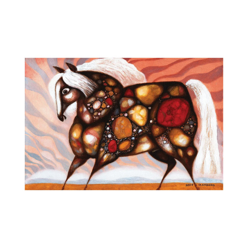 Horse Julie by Art Mirano - Wrapped Canvas Print, 20.32cm H x 30.48cm W x 1.905cm D