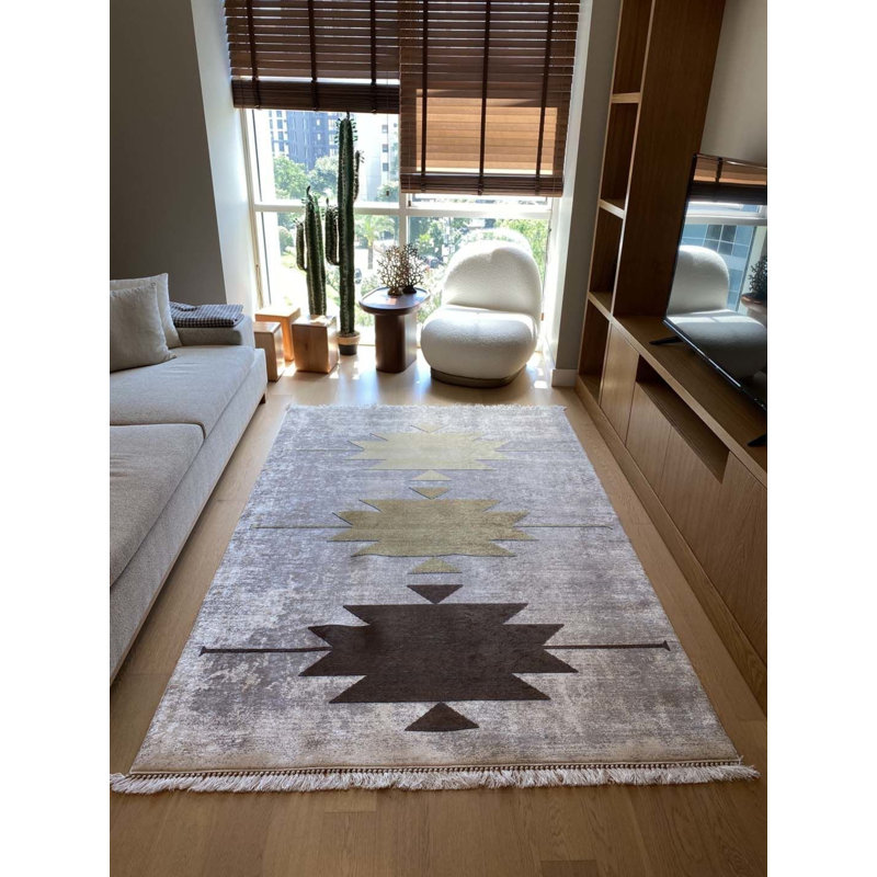 Tapis Lao avec envers antidérapant, Rectangle 5 pi 11 po x 9 pi 10 po