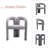 3 Piece Glass Dining Set with Barrel Accent Chairs-832413223