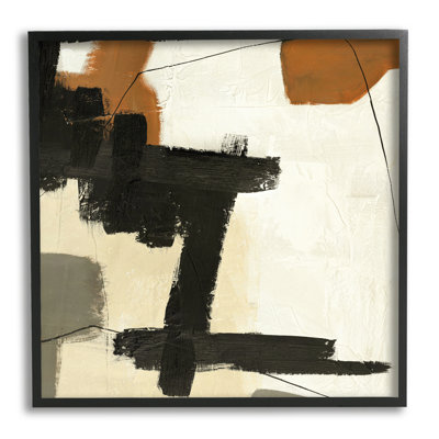 " Beige Contemporary Abstraction " by Design Fabrikken Painting Print