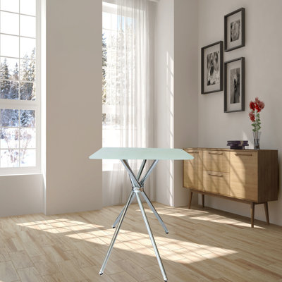Table carrée 36 "en verre trempé givré