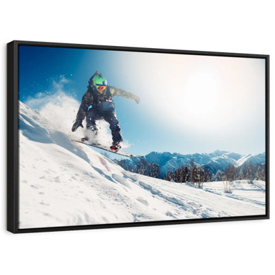 Impression sur toile Sunny Snowboarding