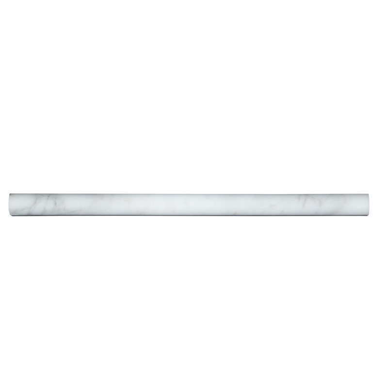 Venatino Elysia 0.75 in. x 12 in. Honed Marble Pencil Molding Tile Trim