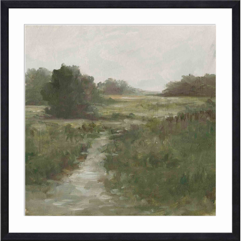 Tranquil Fen I by Ethan Harper, Black, 25.8" H x 25.8" W x 1.18" D