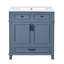 Bathroom Vanity with Ceramic Sink,Solid Wood Frame Bathroom Storage Cabinet with Soft Closing Doors-756098316-756098313