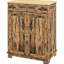 Buffet avec comptoir en bois massif - Style rustique moderne brun. 2 tiroirs, portes, tablette réglable. Convient à de nombreux espaces. Dimensions : 68 cm (l) x 40 cm (p) x 85 cm (h). Parfait pour la salle à manger.