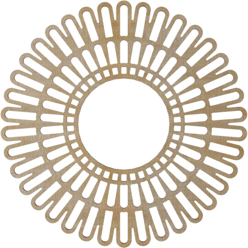 16"OD x 6"ID x 3/8"T Cornelius Wood Fretwork Pierced Ceiling Medallion, Cherry, Birch, 16" H x 16" W x 0.38" D