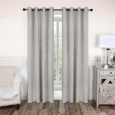 Bertrand Solid Modern Room Darkening Curtain Panel