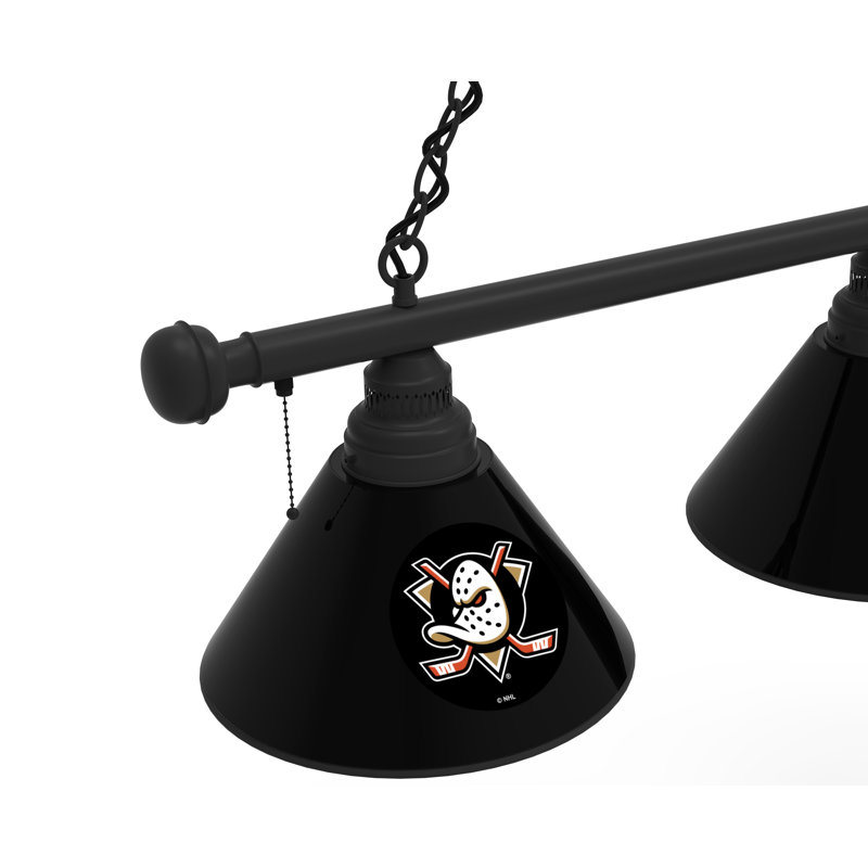 3 - Light Pool Table Lights Pendant, Black, Anaheim Ducks