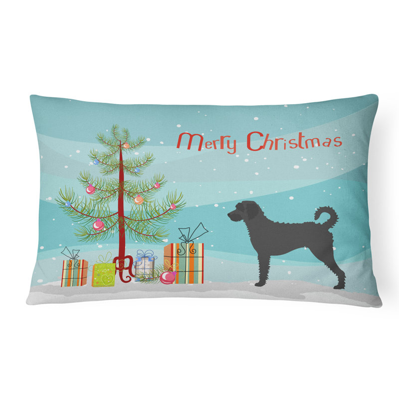  Labradoodle Christmas Indoor/Outdoor Throw Pillow