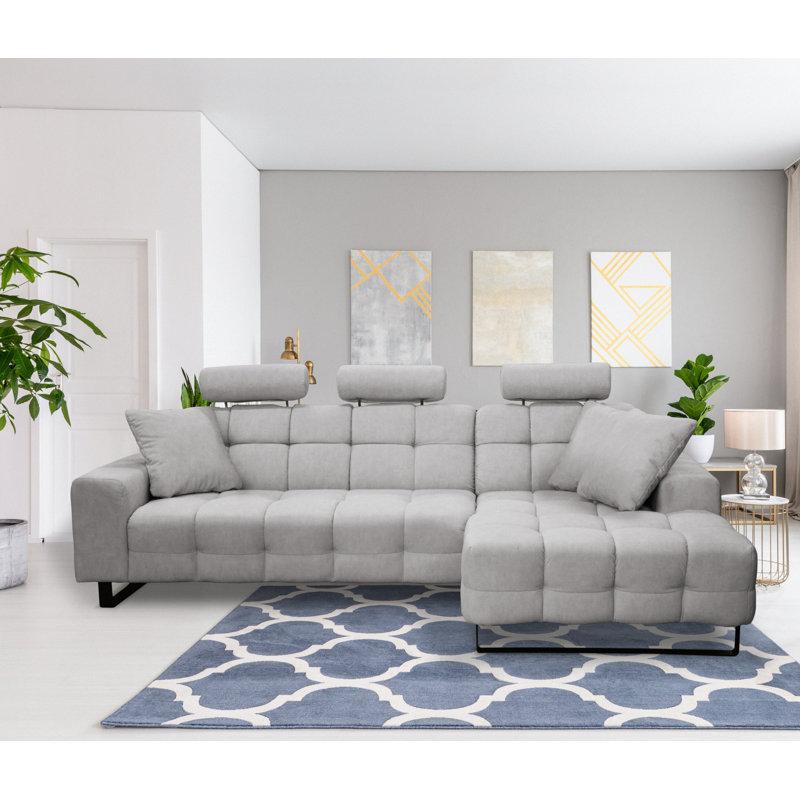 4 Seater Corner Sofa, Clear, Right Hand Facing