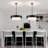 5 - Light Black Dimmable Drum Chandelier-1416444599