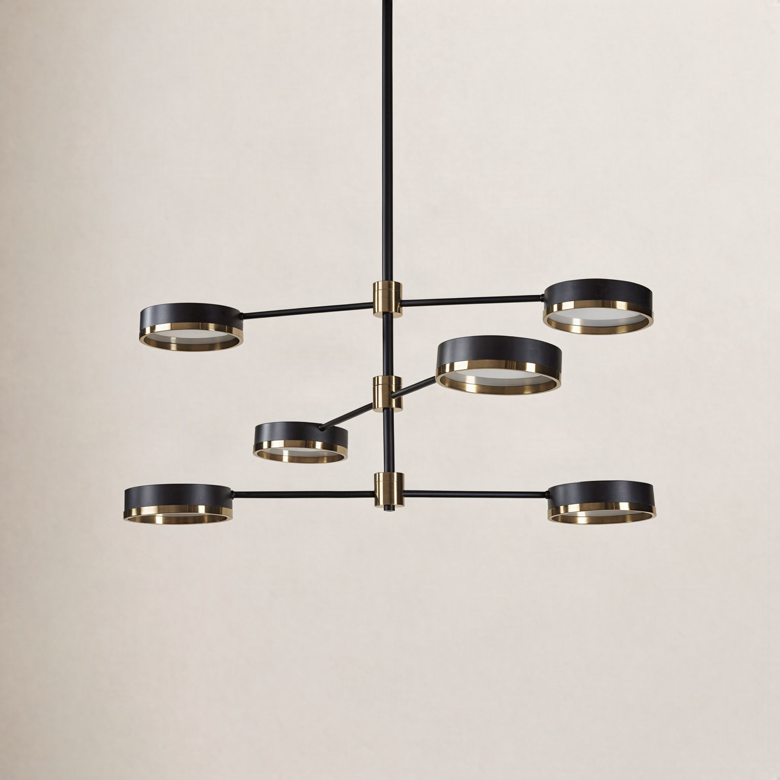 India 6 - Light Dimmable Cylinder Chandelier