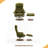 Ergonomic Recliner Chair With Ottoman, Modern 360° Swivel Lounge Chair With Footstool, Chenille Fabric, 5 Point Vibration Massage, Seat Heating & 140° Adjustable Backrest For Home Or Office-1858818472-1858818479