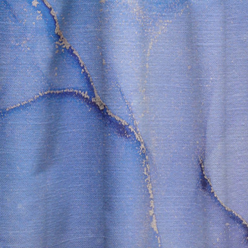 Paire de rideaux semi-transparents avec passe-tringle Marble Ink Clouds III