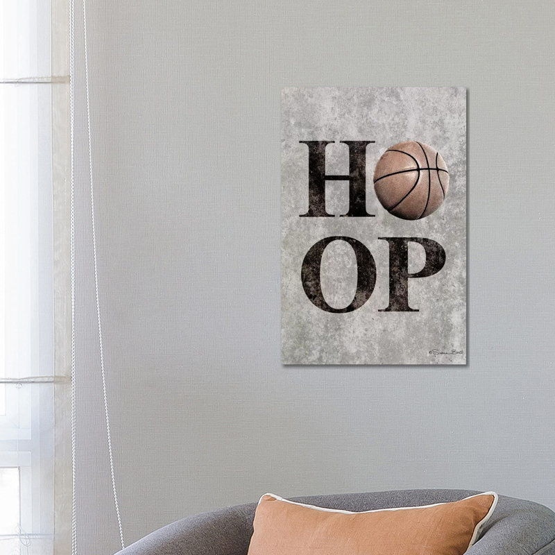 Basketball HOOP - Print on Canvas, 66.04cm H x 45.72cm W x 3.81cm D, Wrapped Canvas