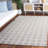Ebony Hand Tufted Wool Pile Plaid Rug-95854756