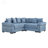 Oversized Cloud Modular Sectional Couch, Convertible Design With Extra-Wide Armrests And 10 Throw Pillows, Premium Corduroy Fabric For Living Rooms-287828325-287828327