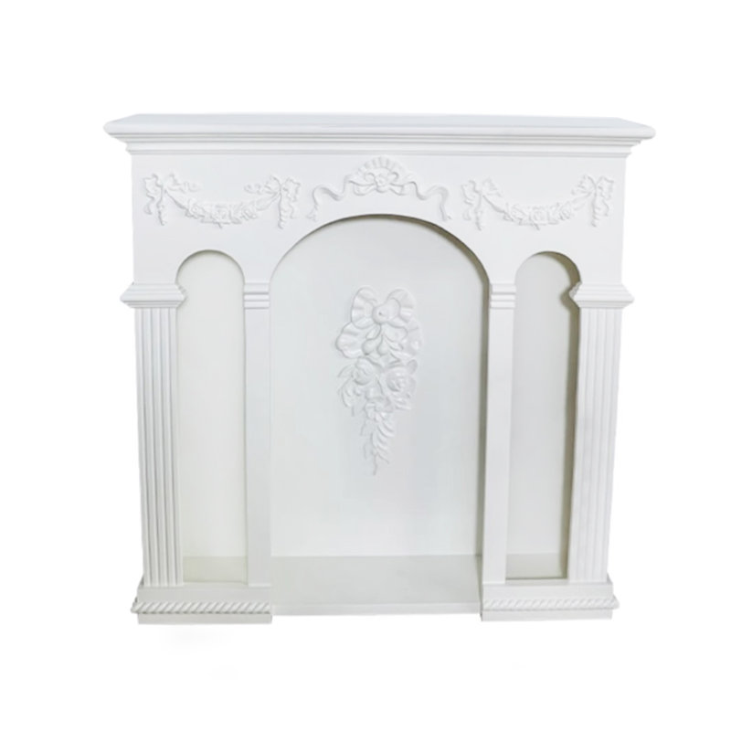 French-style carved fireplace decorative shelf