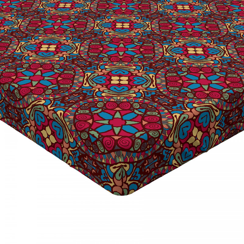 Microfiber Floral Fitted Sheet, Twin Fitted Sheet