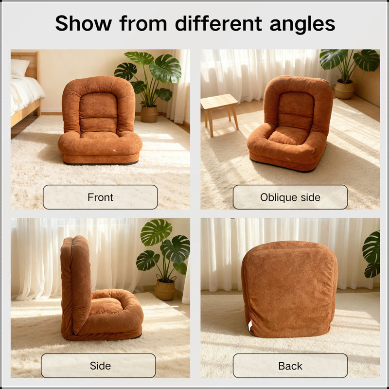 Canapé paresseux en forme d'œuf, pliable multi-segment, confort ergonomique pour s'asseoir et s'allonger, idéal pour les petits espaces et une utilisation polyvalente