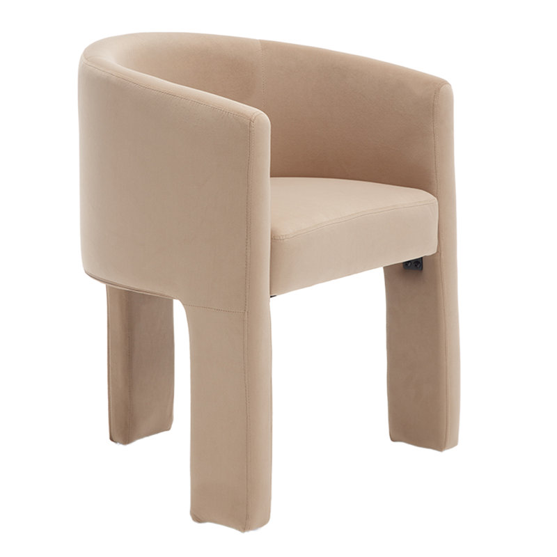 Chaise de baril Modern, Velours kaki
