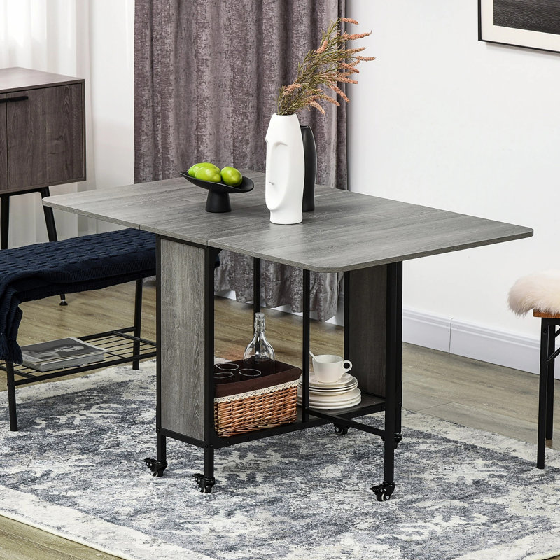 Ahniyah Metal Base Dining Table, Grey