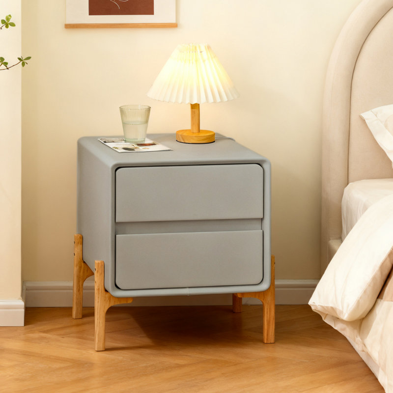 Table de chevet haut de gamme à usage domestique, chambre simple, armoire de chevet, petite armoire de rangement, Gris