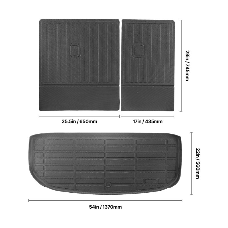 Tapis de cargaison de camion et tapis de dossier TPE sur mesure pour la palissade d'Hybrid 2020-2024