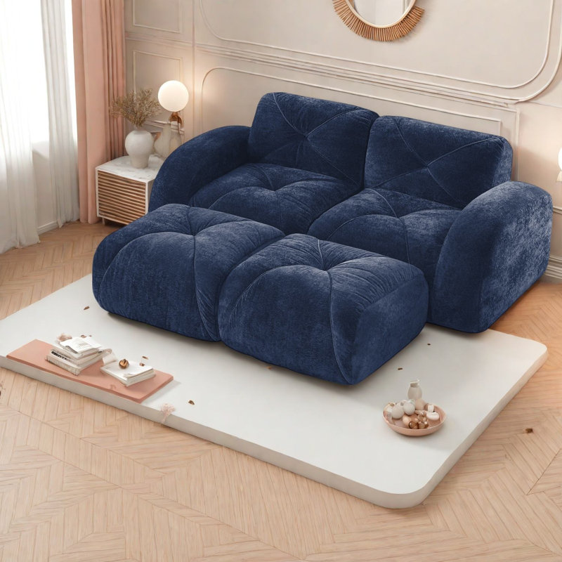 Canapés ergonomiques en velours, conception capitonnée, portables pour un usage domestique