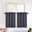 Blackout Valance Kitchen Curtain – Short Thermal Room Darkening Rod Pocket Cafe Curtain, Noise Reducing & Light Blocking – Easy Care –26"*45"*2-540633012-540633000