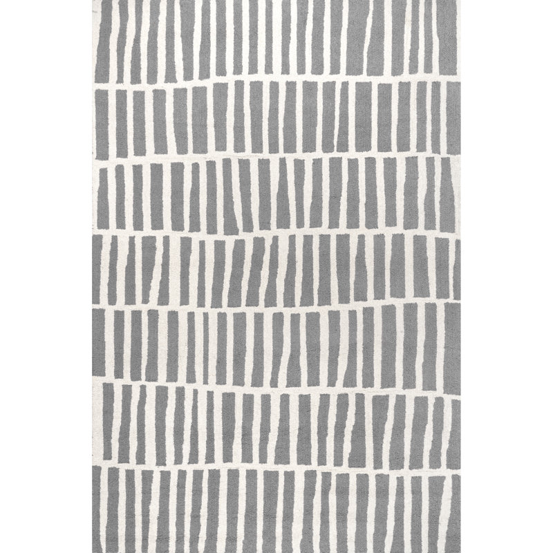 Wool Abstract Indoor Rug, Rectangle 7'6" x 9'6"