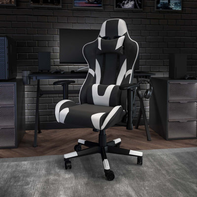 Hiten Adjustabe Faux Leather Swiveling PC & Racing Game Chair by Inbox Zero