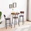 Bar Table And Stool - Rustic Brown With Quality Materials Comfortable Stools In 23.49'' W X D 36.16'' H