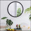 32" Circle Mirror with Metal Beaded Frame
