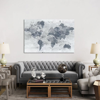 Golden World Neutral by Albena Hristova - Wrapped Canvas Painting