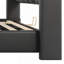Cadre de lit tapissier grand en cuir, cadre de lit moderne avec tête de lit à oreilles, lit plateforme tapissier avec pied de lit ondulé, sans sommier, noir-1342709884-1342709887
