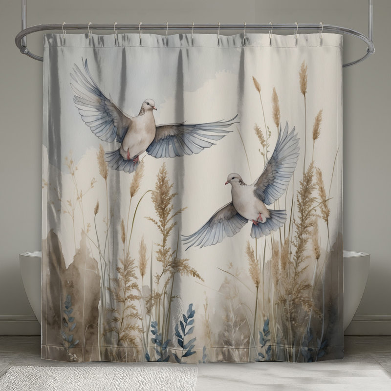 Rideaux de douche Doves, L 70 po x H 84 po