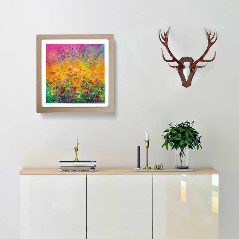 Single Picture Frame Print on Wood, Oak